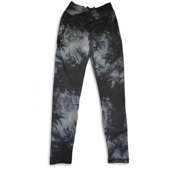 Alphalete Surface Power Blue Tie Dye Oil Stain Leggings Size Medium - Picture 5 of 8